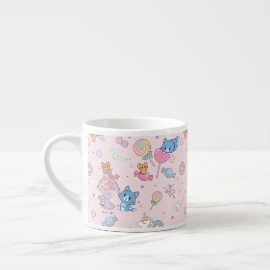 Anime Tom, Jerry und Tuffy Candyland Pattern Espressotasse (Links)