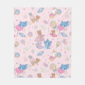 Anime Tom, Jerry und Tuffy Candyland Pattern Fleecedecke (Vorderseite)