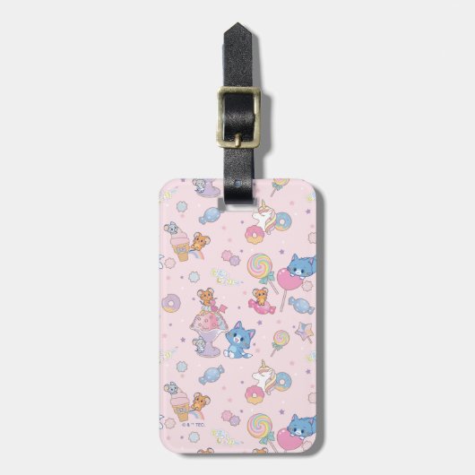 Anime Tom, Jerry und Tuffy Candyland Pattern Gepäckanhänger (Vorderseite vertikal)