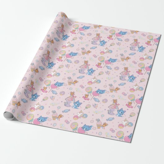 Anime Tom, Jerry und Tuffy Candyland Pattern Geschenkpapier (Ungerollt)