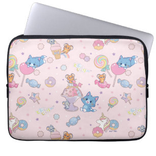 Anime Tom, Jerry und Tuffy Candyland Pattern Laptopschutzhülle