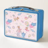 Anime Tom, Jerry und Tuffy Candyland Pattern Metall Brotdose (Vorderseite)