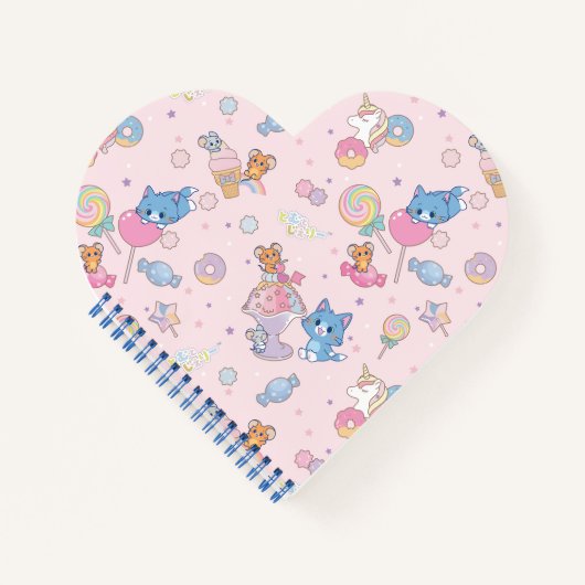 Anime Tom, Jerry und Tuffy Candyland Pattern Notizblock (Vorderseite)