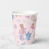 Anime Tom, Jerry und Tuffy Candyland Pattern Pappbecher (Rechts)