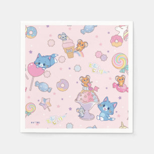 Anime Tom, Jerry und Tuffy Candyland Pattern Serviette