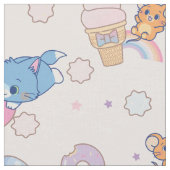Anime Tom, Jerry und Tuffy Candyland Pattern Stoff (Nahaufnahme)