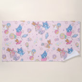 Anime Tom, Jerry und Tuffy Candyland Pattern Strandtuch (Vorderseite)