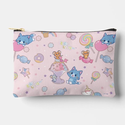 Anime Tom, Jerry und Tuffy Candyland Pattern Zubehörtasche (Vorderseite)