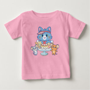 Anime Tom, Jerry und Tuffy Dessert Parlor Baby T-shirt
