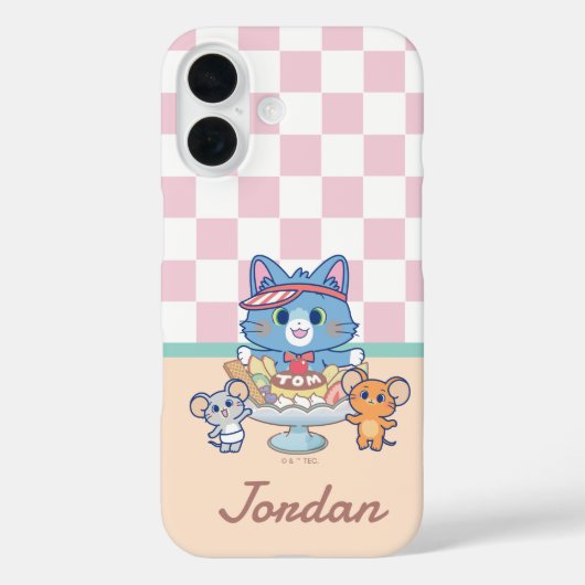 Anime Tom, Jerry und Tuffy Dessert Parlor Case-Mate iPhone Hülle (Rückseite)