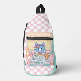Anime Tom, Jerry und Tuffy Dessert Parlor Crossbody Bag