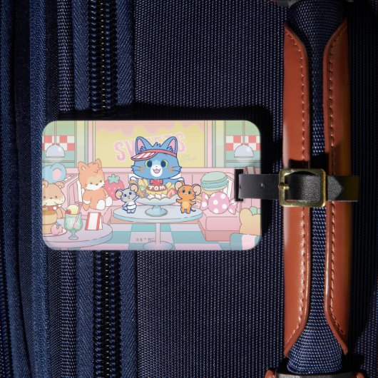 Anime Tom, Jerry und Tuffy Dessert Parlor Gepäckanhänger (Vorderseite Insitu 4)