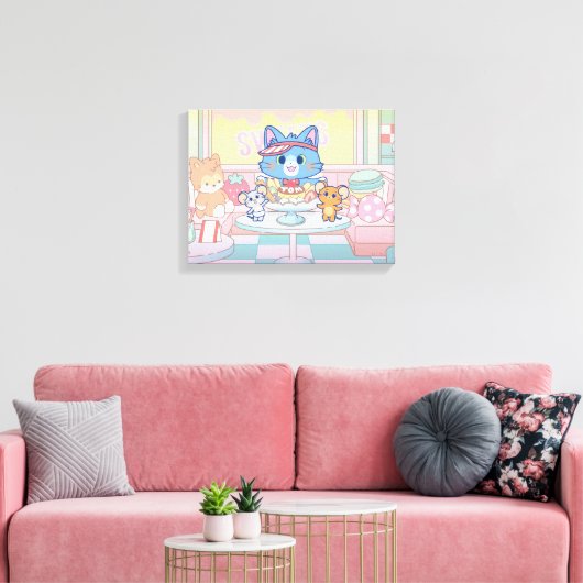 Anime Tom, Jerry und Tuffy Dessert Parlor Leinwanddruck (Insitu (Wohnzimmer))