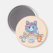 Anime Tom, Jerry und Tuffy Dessert Parlor Magnet (Vorderseite/Rückseite)