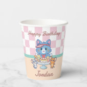Anime Tom, Jerry und Tuffy Dessert Parlor Pappbecher (Rückseite)