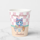 Anime Tom, Jerry und Tuffy Dessert Parlor Pappbecher (Vorderseite)