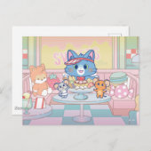Anime Tom, Jerry und Tuffy Dessert Parlor Postkarte (Vorne/Hinten)