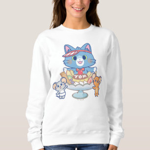 Anime Tom, Jerry und Tuffy Dessert Parlor Sweatshirt