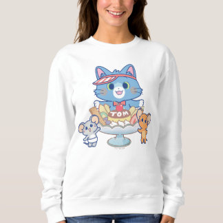 Anime Tom, Jerry und Tuffy Dessert Parlor Sweatshirt