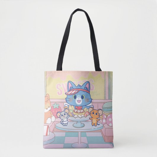 Anime Tom, Jerry und Tuffy Dessert Parlor Tasche (Vorderseite)