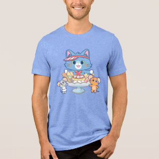 Anime Tom, Jerry und Tuffy Dessert Parlor Tri-Blend Shirt
