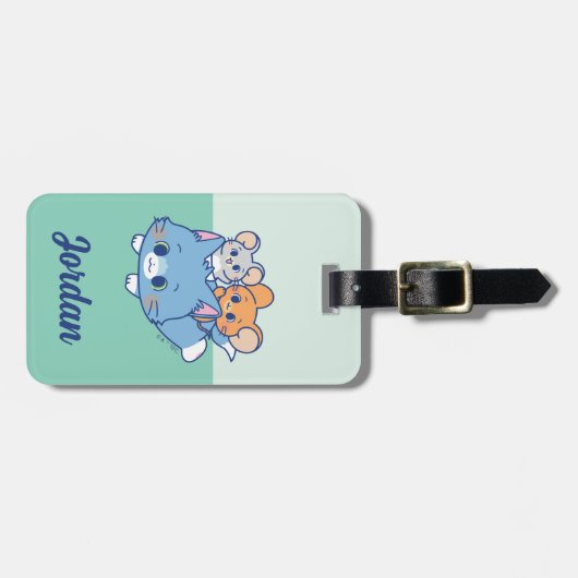 Anime Tom, Jerry und Tuffy Gepäckanhänger (Vorderseite horizontal)