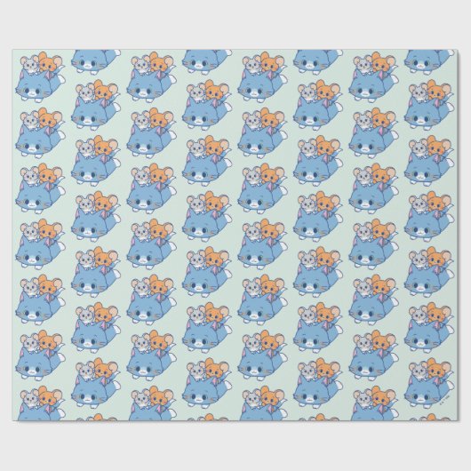 Anime Tom, Jerry und Tuffy Geschenkpapier (Flach)