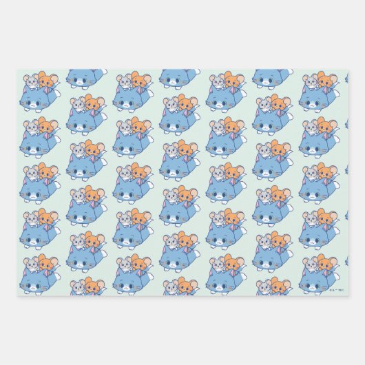 Anime Tom, Jerry und Tuffy Geschenkpapier Set (Vorderseite)