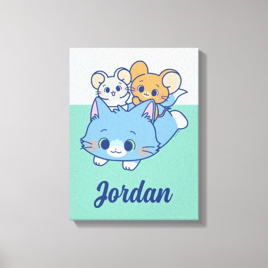 Anime Tom, Jerry und Tuffy Leinwanddruck (Vorderseite)