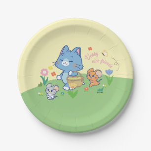 Anime Tom, Jerry und Tuffy Picnic Pappteller