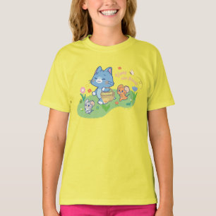 Anime Tom, Jerry und Tuffy Picnic T-Shirt