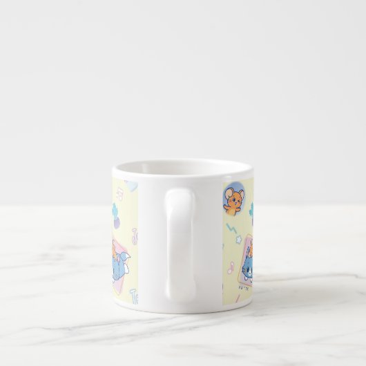 Anime Tom, Jerry und Tuffy Playtime Pattern Espressotasse (Rückseite)
