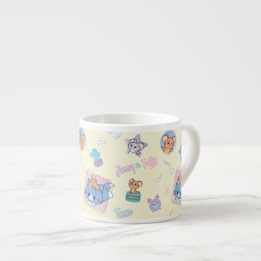 Anime Tom, Jerry und Tuffy Playtime Pattern Espressotasse (Vorderseite Rechts)