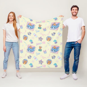 Anime Tom, Jerry und Tuffy Playtime Pattern Fleecedecke