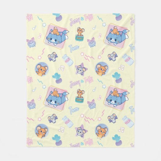Anime Tom, Jerry und Tuffy Playtime Pattern Fleecedecke (Vorderseite)