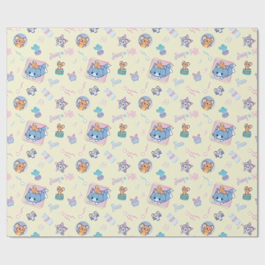 Anime Tom, Jerry und Tuffy Playtime Pattern Geschenkpapier (Flach)