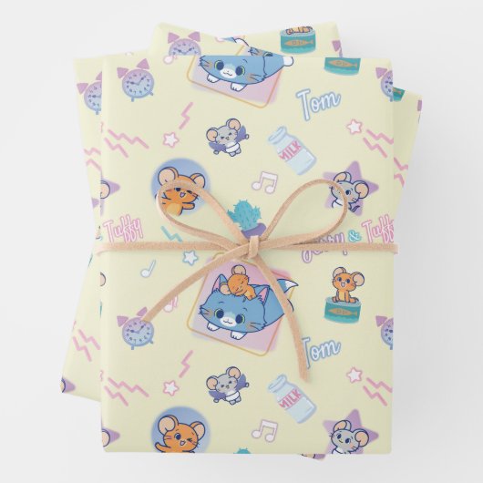 Anime Tom, Jerry und Tuffy Playtime Pattern Geschenkpapier Set (Beispiel)