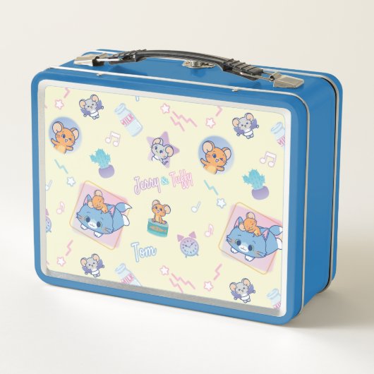 Anime Tom, Jerry und Tuffy Playtime Pattern Metall Brotdose (Rückseite)