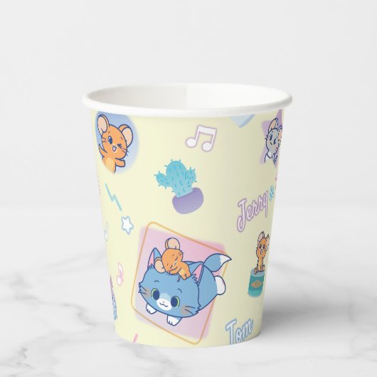 Anime Tom, Jerry und Tuffy Playtime Pattern Pappbecher (Links)