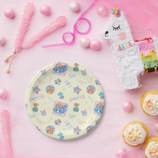 Anime Tom, Jerry und Tuffy Playtime Pattern Pappteller (Party)