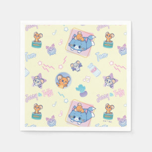 Anime Tom, Jerry und Tuffy Playtime Pattern Serviette