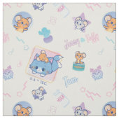 Anime Tom, Jerry und Tuffy Playtime Pattern Stoff (Muster)