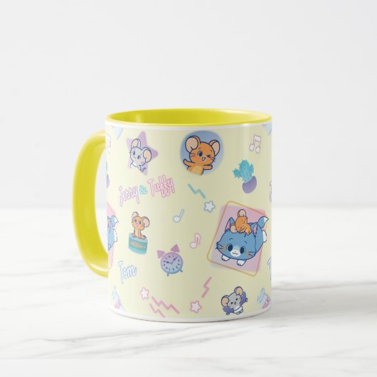 Anime Tom, Jerry und Tuffy Playtime Pattern Tasse (Vorderseite Links)