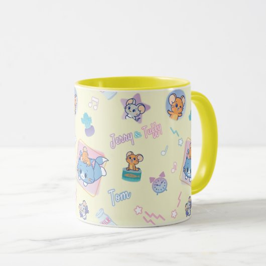 Anime Tom, Jerry und Tuffy Playtime Pattern Tasse (VorderseiteRechts)