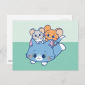 Anime Tom, Jerry und Tuffy Postkarte (Vorne/Hinten)