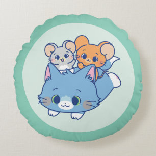 Anime Tom, Jerry und Tuffy Rundes Kissen
