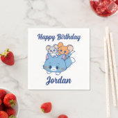 Anime Tom, Jerry und Tuffy Serviette (Beispiel)