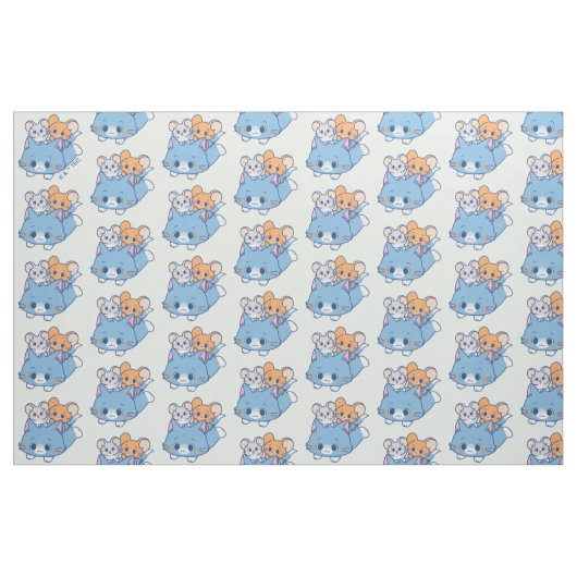 Anime Tom, Jerry und Tuffy Stoff (Fat Quarter (45,7 x 55,9 cm))