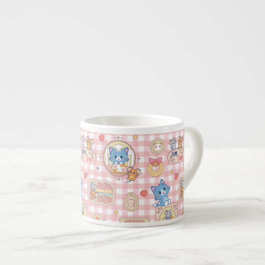 Anime Tom und Jerry Bakery Pattern Espressotasse (Vorderseite Rechts)