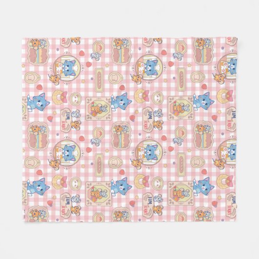 Anime Tom und Jerry Bakery Pattern Fleecedecke (Vorderseite (Horizontal))